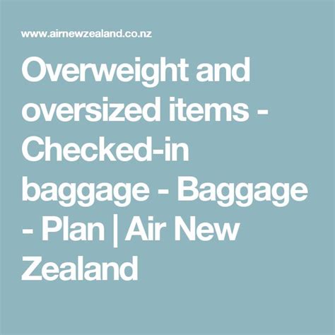 air new zealand oversize baggage.